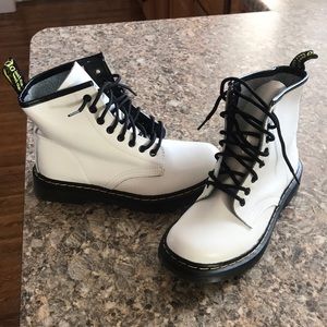 fake doc martens white